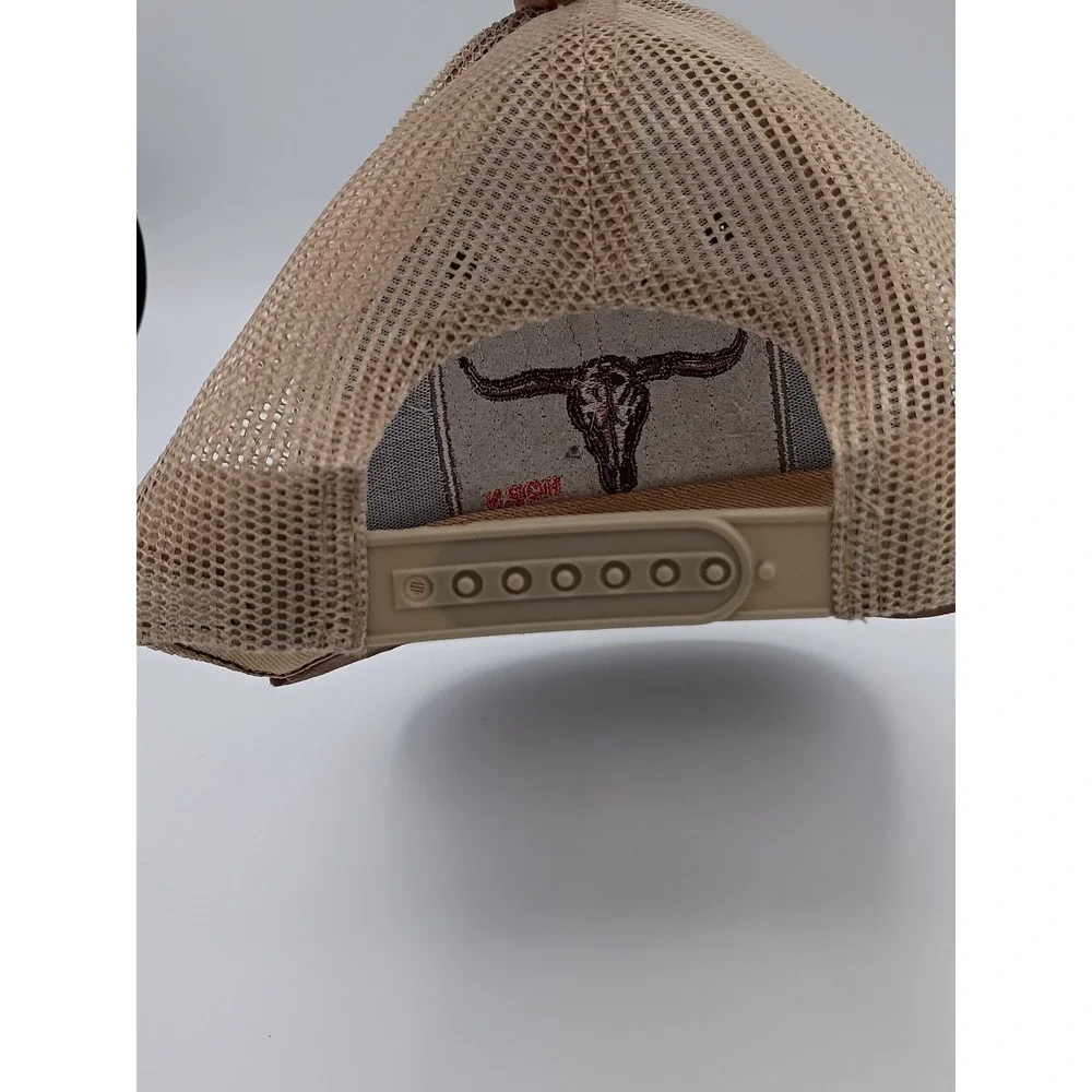 Horn Unisex Longhorn Sunset Patch Trucker Hat Brown Adjustable Snapback